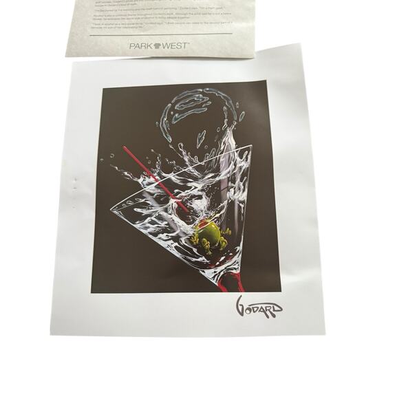 2024 Splash Down Martini Michael Godard Lithograph Color Paper Park West COA - Picture 1 of 4